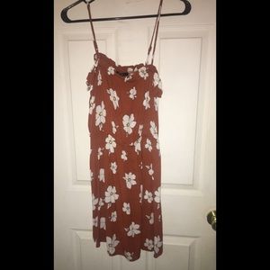 Dark Orange dress w/ flowers from Forever 21